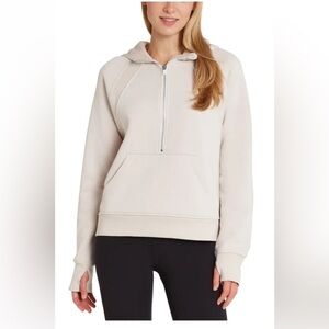 Danskin Women's Off-White Half-Zip Hoodie